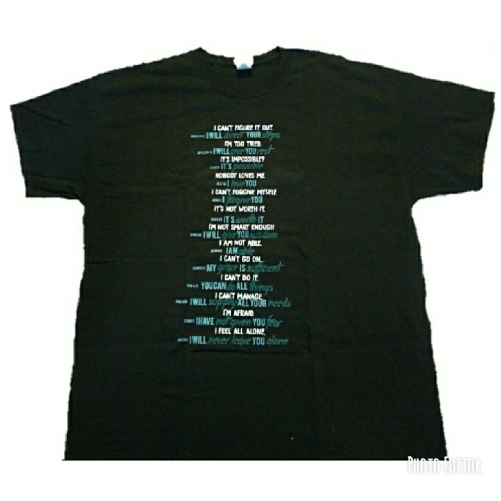 🙏 Men's Proverbs T-Shirt Size XL Inspirational